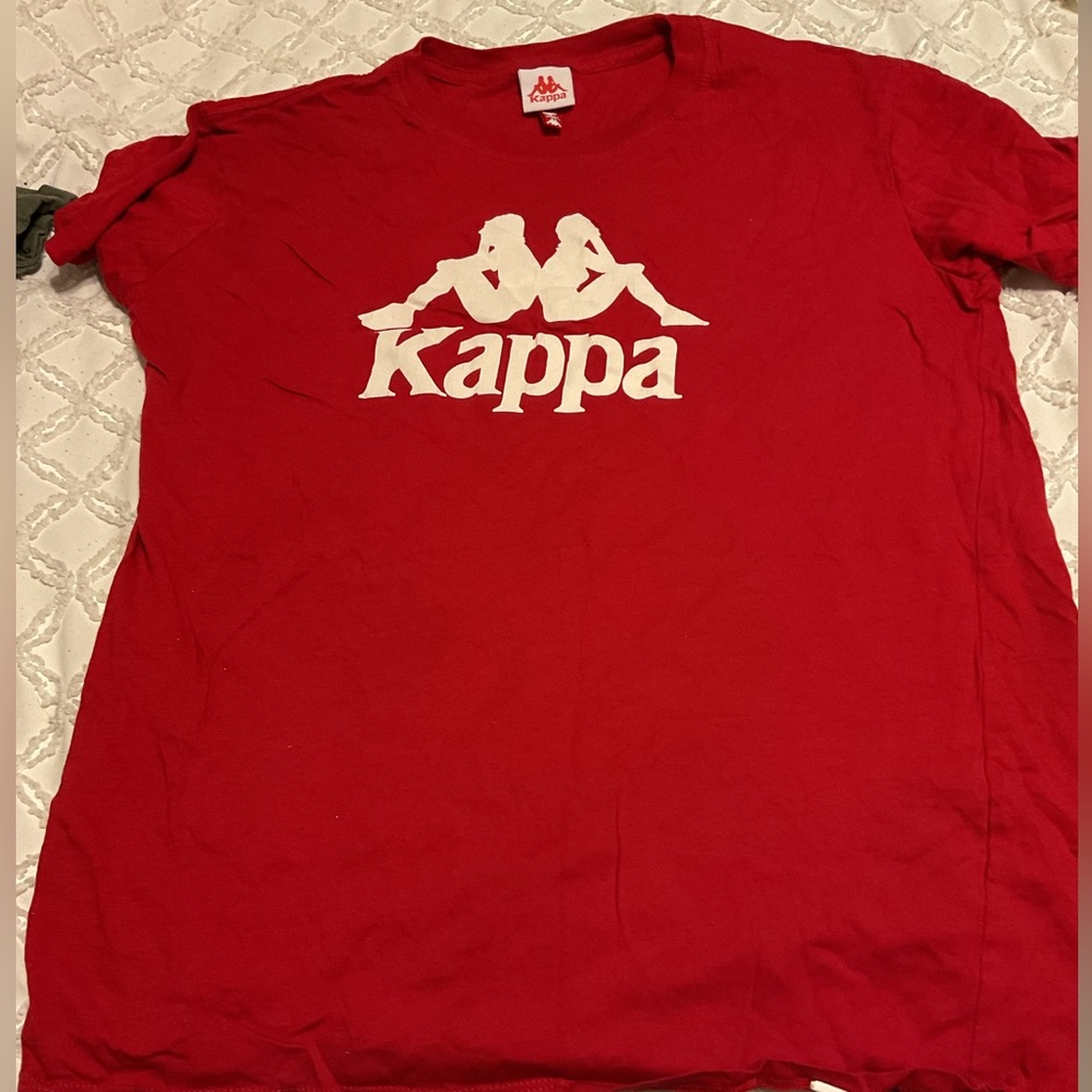 Kids red kappa t-shirt xtra large